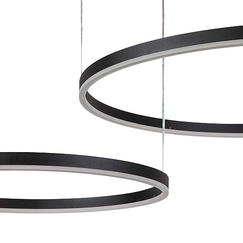 Подвесной светильник 1200*800*140/1240 мм, 2*LED 105W 3000-5700K черный Indigo Galass V000030L, 14001/2P Black