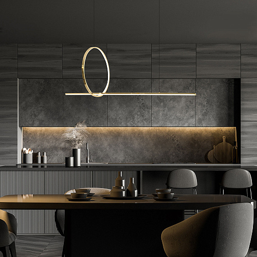 Светильник 121*40*120 см, LED*35.5W, 4200 К, Eurosvet Mist 90266/1, золото