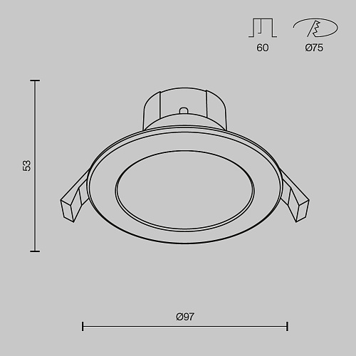 Встраиваемый светильник Maytoni Stockton 7W 165-265V 7W IP44 3000-6000K DL015-6-L7W