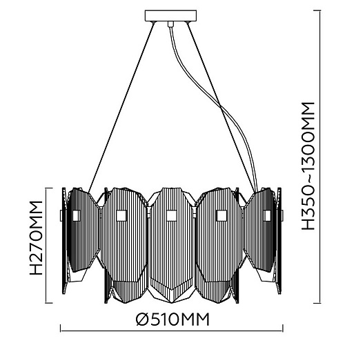 Люстра Ambrella 6*E14 High Light LH31251