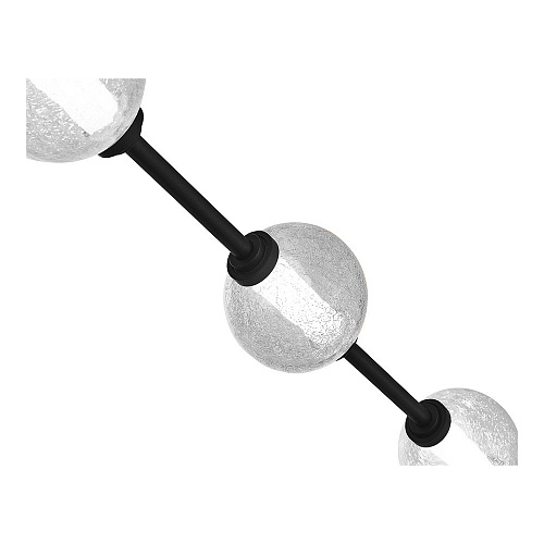 Светильник подвесной LED 3*8,5W 3000K SL6120.403.03 чёрный/прозрачное кракелированное стекло Peek ST-Luce