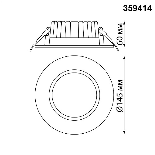 Встраиваемый светильник LED 15W 3000К/4000К/6000К Novotech Drum 359414