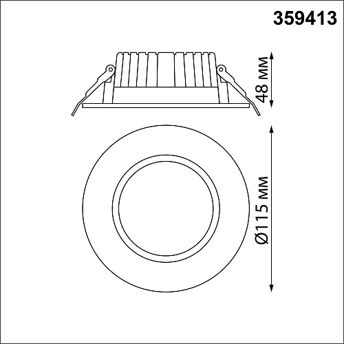Встраиваемый светильник LED 10W 3000К/4000К/6000К Novotech Drum 359413