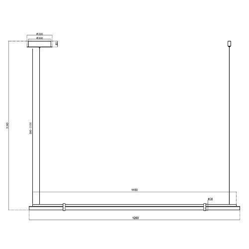 Подвесной светильник 20W 3000K MOD340PL-L20BS3K латунь Plume Modern Maytoni