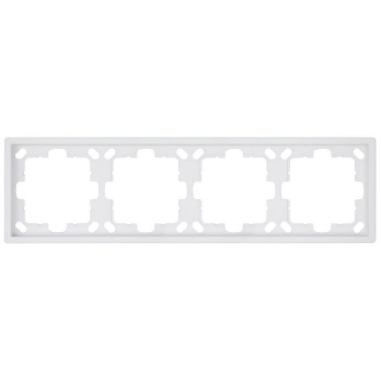 Рамка четверная Jasmart FD, soft touch белый матовый FD1004PWM