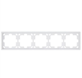 Рамка пятерная Jasmart FD, soft touch белый матовый FD1005PWM
