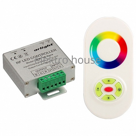 Контроллер-регулятор цвета RGB с пультом ДУ Arlight LN-RF5B LN-RF5B-Sens White (12-24V,180-360W) 016487