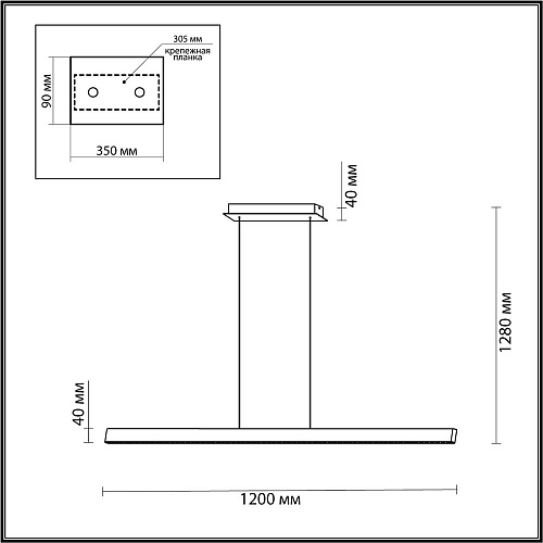 Подвесной светодиодный светильник 38W 3000К 7007/38L бронзовый Beveren Odeon Light