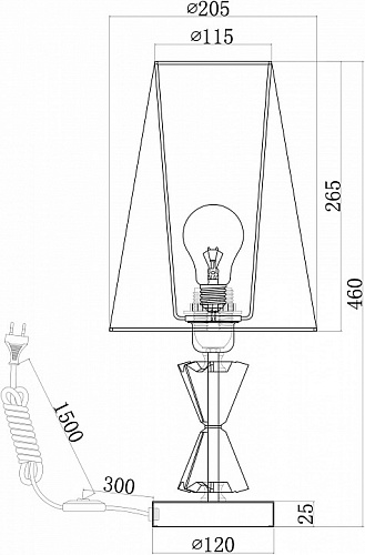 Настольная лампа декоративная Maytoni Florero MOD078TL-01CH