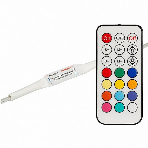 Контроллер-регулятор цвета RGBW с пультом ДУ Arlight CS-2015 CS-2015-CX-RF21B (1024pix, 5-24V, ПДУ 21кн) 022898