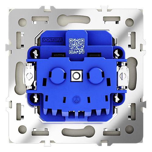 Розетка с заземлением и защитными шторками, Voltum S70, шелк VLS040204