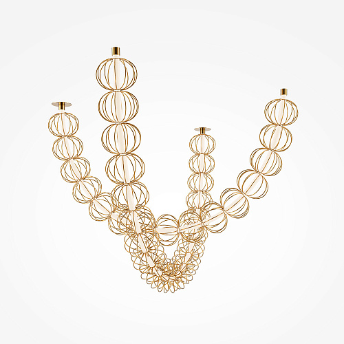 Подвесной светодиодный светильник 117W 3000К MOD216PL-L42G3K золото Golden Cage Maytoni