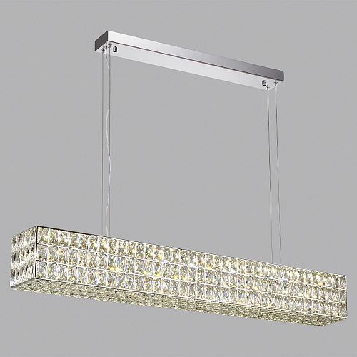 Хрустальная подвесная светодиодная люстра 48W 4000К 4927/48L хром Panta Odeon Light