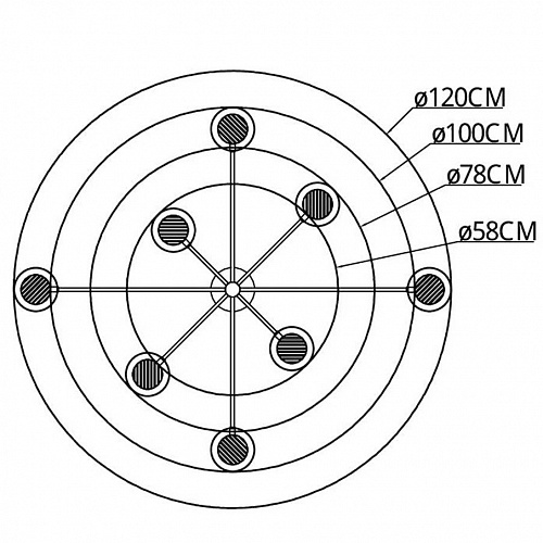 Светильник 120 см, 40W, 3000K ST LUCE VICO SL6504.302.08 Латунь