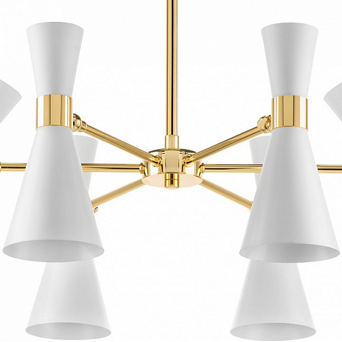 Люстра на составной штанге Lightstar Dumo 816066, диаметр 70 см, золото-белый