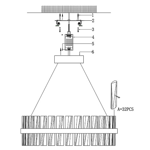 Подвесной светодиодный светильник MOD173PL-L45BS3K латунь Mirage Maytoni