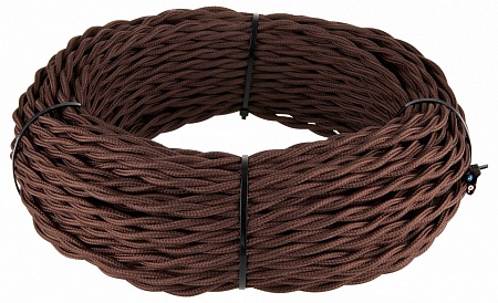  Ретро кабель витой 3х2,5 (коричневый) 50 м W6453614