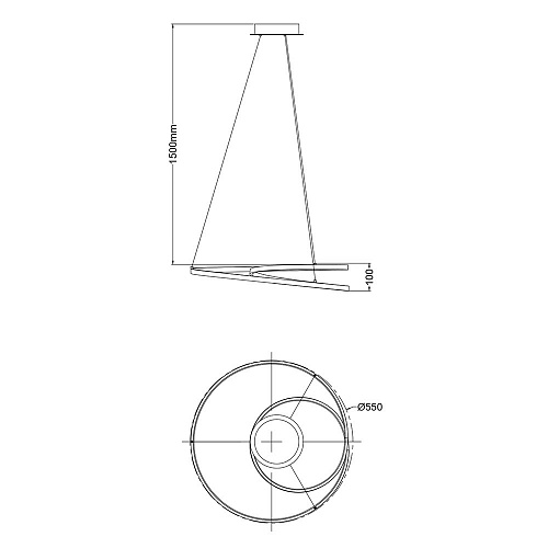 Подвесная люстра 54W 2700/6000K A3893SP-30BK черный Millo Arte Lamp