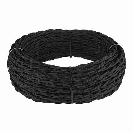  Ретро кабель витой 3х2,5 (черный) 20 м W6453308