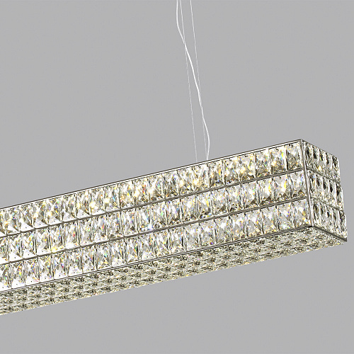 Хрустальная подвесная светодиодная люстра 60W 4000К 4927/60L хром Panta Odeon Light