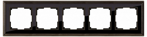 Рамка на 5 постов Werkel бронза/черный WL17-Frame-05