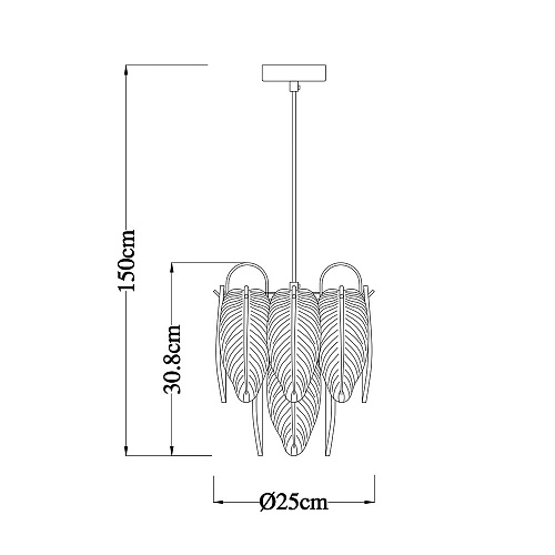 Подвесной светильник 1*E27 A4052SP-1SG матовое золото Evie Arte Lamp