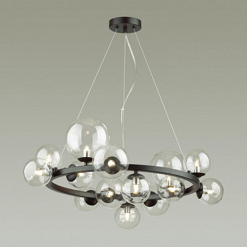 Люстра Odeon Light Tovi 4818/14, диаметр 77 см, черный, двойное крепление