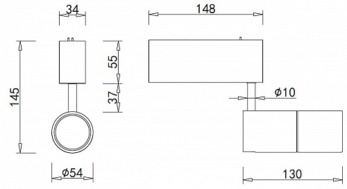 Светодиодный светильник для магнитного шинопровода Donolux Heck 10W DL18789/01M White 3000K