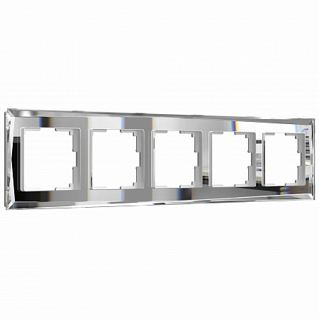 Рамка из стекла на 5 постов Diamant зеркальный W0051220