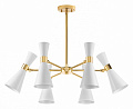 Люстра на составной штанге Lightstar Dumo 816066, диаметр 70 см, золото-белый