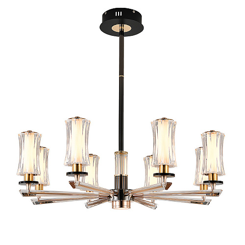 Люстра на штанге 71*71*75 см, LED, 82W, 3000К-6000K, Indigo GRANDIOSO V000186L черный, 13038/8R Black