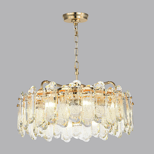 Подвесная хрустальная люстра 10*Е14 5069/10 золото Bullon Odeon Light