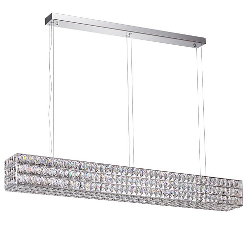 Хрустальная подвесная светодиодная люстра 60W 4000К 4927/60L хром Panta Odeon Light