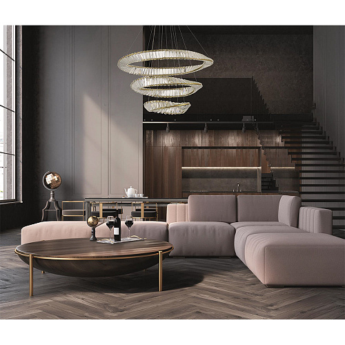 Светильник подвесной LED 97W 4000K SL6204.301.03 латунь/прозрачный Ritorto ST-Luce