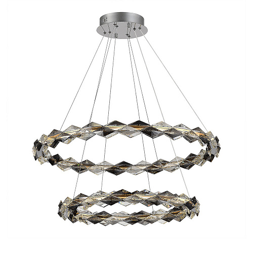 Люстра подвесная LED 45W 3000K SL6009.103.02 хром/прозрачно-дымчатый Diamanta ST-Luce
