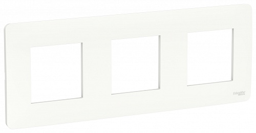 Рамка на 3 поста. Цвет Белый. Schneider Electric Unica Studio. NU200618