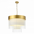 Подвесная люстра 9*E14 SL1352.203.09 золотистый/белый/прозрачный Aversa ST Luce