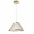 Подвес 60*40-150 см, 6*LED, 16W, 4000K, Favourite Fibra 4634-6P, золотой матовый