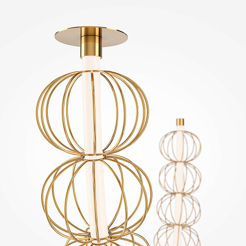 Подвесной светодиодный светильник 117W 3000К MOD216PL-L42G3K золото Golden Cage Maytoni