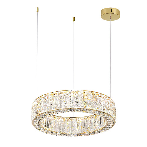 Подвесная хрустальная светодиодная люстра 60W 3700К 5071/60L золото Version Odeon Light