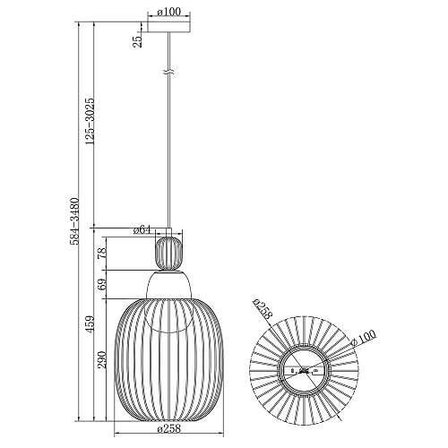 Подвесной светильник Maytoni Levitation 40W G9 MOD376PL-01G1