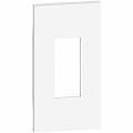 Лицевая панель розеток компьютерных 2 модуля. Цвет Белый. Bticino Living Now. KW07M2