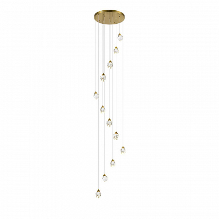 Светильник подвесной LED 12*3W 3000K SL6114.203.12 золотистый/прозрачный Cascato ST-Luce