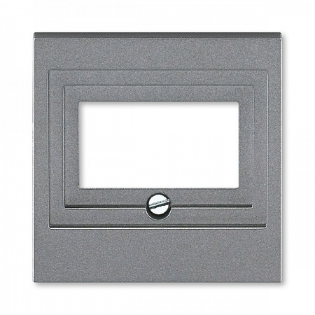 ABB EPJ Levit cталь / дымчатый чёрный Накладка для розеток USB / HDMI / VGA, , сталь
