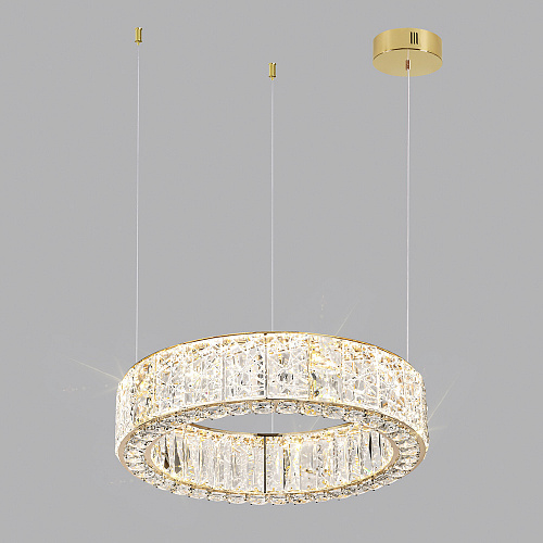 Подвесная хрустальная светодиодная люстра 60W 3700К 5071/60L золото Version Odeon Light