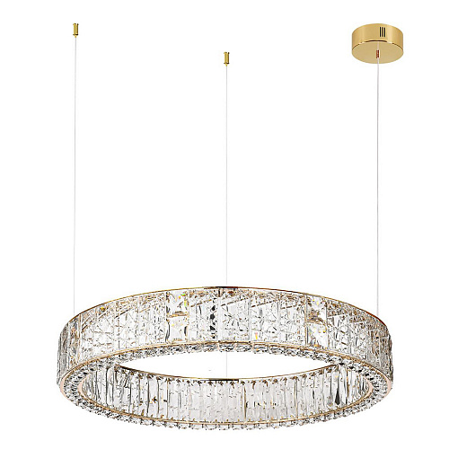 Подвесная хрустальная светодиодная люстра 100W 3700К 5071/100L золото Version Odeon Light
