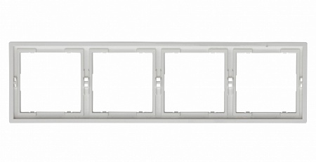 Рамка 4 поста (белый глянцевый) MI5-3401