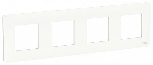 Рамка на 4 поста. Цвет Белый. Schneider Electric Unica Studio. NU200818