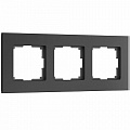 Рамка на 3 поста Senso (черный, стекло soft-touch) W0033108