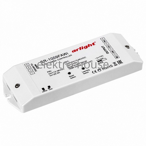 Контроллер-регулятор цвета RGBW Arlight SR-1009 SR-1009FA WiFi (12-36V, 240-720W) 014530
